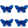 Image de Sachet 4 Mini-Papillons STRASS sur pincette 3,5cm Bleu Royal