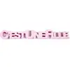 Image de Lettres C'EST UNE FILLE en majuscules 21cm, Rose