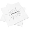 Image de Sachet de 20 Serviettes Communion en papier 33x33cm, Blanc/Argent
