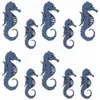 Image de Sachet de 10 confettis - Hippocampes Bleu en bois