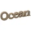 Image de Déco table Mot OCEAN effet sablé ivoire 21,4cm