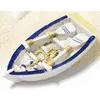 Image de Barque Chaloupe avec rames en résine déco 7,3cm