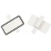 Image de Paquet de 6 mini-ARDOISES DAMIER bois sur Pince blanche