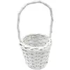 Image de Panier MOYEN rond en saule 22 CM, Blanc