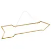 Image de Grande FlÃ¨che directionnelle BLANCHE 41cm BORDS MÃ©tallisÃ©s, Or