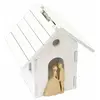 Image de Petite Boite Maison des mariés 7,7cm en bois blanc/Or