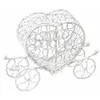 Image de Ballotin Carrosse Coeur métal 11cm, Blanc