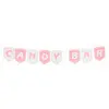Image de Guirlande Candy Bar rose et blanche 3,60m