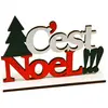 Image de DÃ©co table tradition C'EST NOEL !!! en bois 16 x 11,2 cm