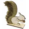 Image de Déco Ecureuil 15cm en bois et fourrure
