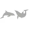 Image de Sachet de 9 Confettis de table Dauphins en bois gris 5cm