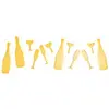 Image de Sachet de 12 Confettis de table en bois Champagne/Flutes, OR
