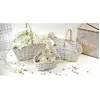 Image de Déco Bouée de sauvetage en bois blanc/bleue 11cm