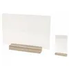 Image de Plaque transparente plexi sur socle bois 12x19cm