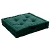 Image de Homemaison   Coussin De Sol 50 X 50 Cm Épaisseur 10 Cm   Tissu 100% Coton Recyclé   Coloris Vert Foncé   Matelassé Piqué 5 Points