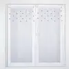 Image de Paire De Petits Voilages Droits Sablés Avec Top À Coeurs Gris Clair 60x90 Cm