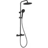 Image de Kissy colonne de douche noire avec thermostatique Essebagno