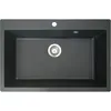 Image de Essebagno - Vier 1 Grande Cuve Seule 76x50 Sierra Résine Noir