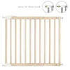 Image de Badabulle - Deco Pop Bois Barriere De Securite Extensible Fixation Pression + Vis 63,5 - 106cm