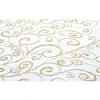 Image de Chemin de Table Organza Arabesques 36cm x 5m, Blanc/Or