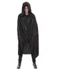 Image de Cape Capuche Velours Noir Luxe 182 cm - Adulte