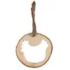 Image de Poule bois Creux déco avec lien, 10cm