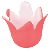 Image de LOT 6 Bougeoirs verre Photophore Fleur 8,5cm Rouge