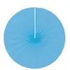 Image de Lot de 4 éventails papier 20cm, Turquoise