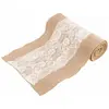 Image de Chemin de table Jute avec centre dentelle 28cmx3m