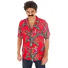 Image de Chemise Magnum Ã  fleurs adulte Rouge, taille XL