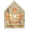 Image de Maison lumineuse Noël en bois avec leds 12cm