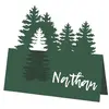 Image de Sachet 6 Marque-places ForÃªt, en carton kraft vert