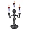 Image de Candélabre lumineux 3 bougies blanches led 40cm
