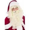 Image de Perruque et Barbe de PÃ¨re NoÃ«l super Luxe, ivoire Naturel