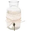 Image de Grand Pot en verre avec déco et tissu 16cm