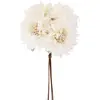 Image de Bouquet de 4 Fleurs artificielles 26cm, ivoire