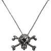 Image de Collier TÃªte de mort pirate argent