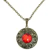 Image de Collier Vampire rond pierre rouge