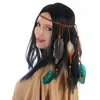 Image de Bandeau indien plumes de Paon pendantes