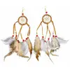 Image de Boucles d'oreilles indiennes attrape-rÃªves avec plumes