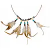 Image de Collier plumes et perles indien