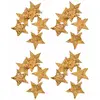 Image de Sachet de 24 ETOILES en Ecorce bois naturel 5,4cm Ã  disperser, Or mat