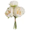 Image de Bouquet de 6 Pivoines 27,5cm Blanc/crème