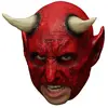Image de Masque DÃ©mon rouge cornu bouche apparente