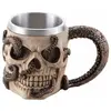 Image de Mug Tête de mort Octopus en résine et métal 10,8cm