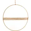 Image de Anneau en mÃ©tal dorÃ© avec cordes jute Ã  suspendre, Ã 30cm