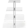 Image de PrÃ©sentoir Ã  cocktail plexi TRANSPARENT 4 niveaux CarrÃ©s 32 cm