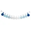 Image de Guirlande Baby Shower personnalisable 2m40, Blanc/Bleu