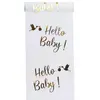 Image de Chemin de table Hello Baby 5m Blanc/Or mÃ©tal