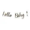 Image de Guirlande lettres Hello Baby ! en carton or mÃ©tallisÃ© 150cm